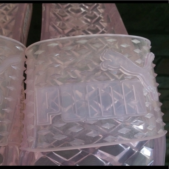 Puma FENTY Rihanna Pink Jelly Slides New In Box - Picture 4 of 6